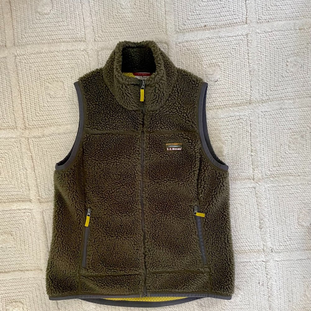 L.L.Bean Mountain Pile Fleece Vest Women's Regular, M, Kelp Green